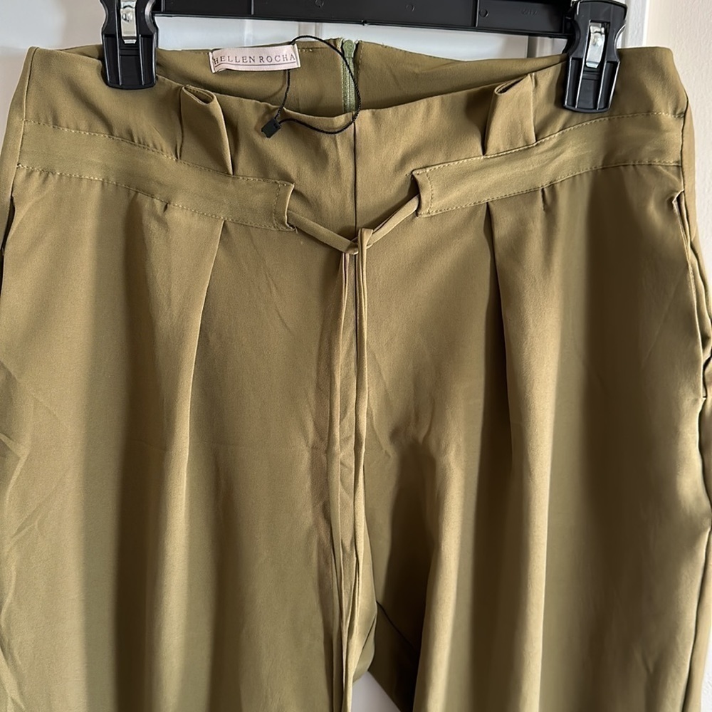 Hellen Rocha Crepe High-Rise Tie-Front Pants - Picture 4 of 12